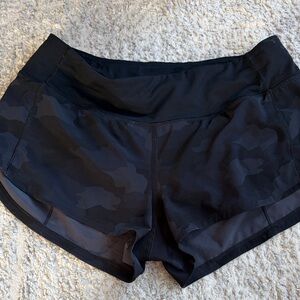 lululemon athletica Black Camo Speed Up Athletic Shorts 4